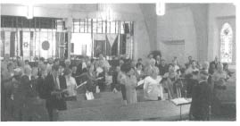 Once a month the congregation celebrates "choir Sunday"