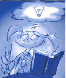 Image of a person with a lightbulb above their head