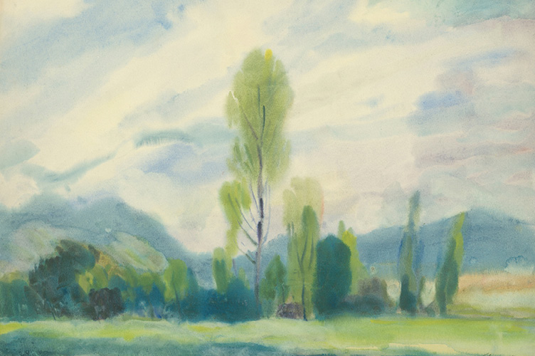 Watercolor tree