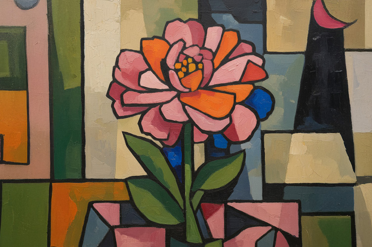 Abstracted flower painting
