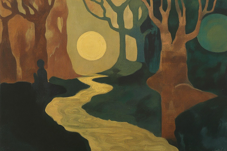 Green forest scene