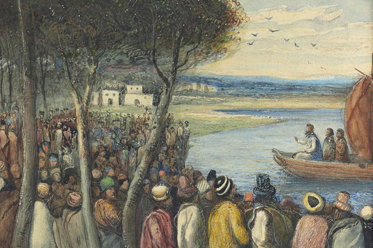 Jesus preaches on discipleship 