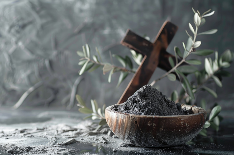 Ashes in a bowl