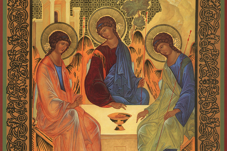 Painting which depicts the Father, Son and Spirit