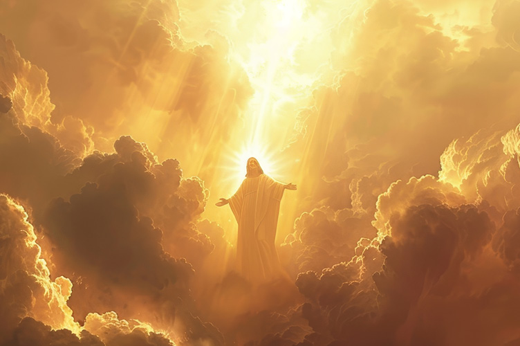 Jesus in the clouds