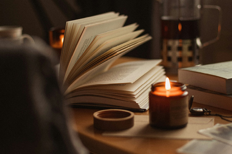 Bible and a candle
