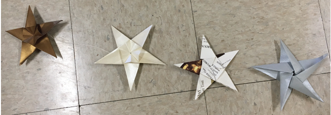 Origami stars