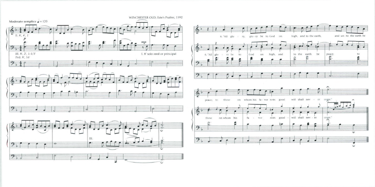 While Shepherds Watched Berg Arrangement (partial)