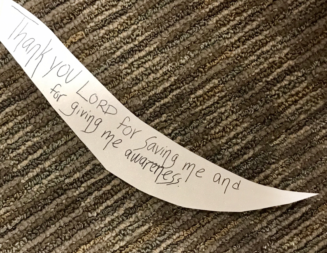writing on a piece of paper
