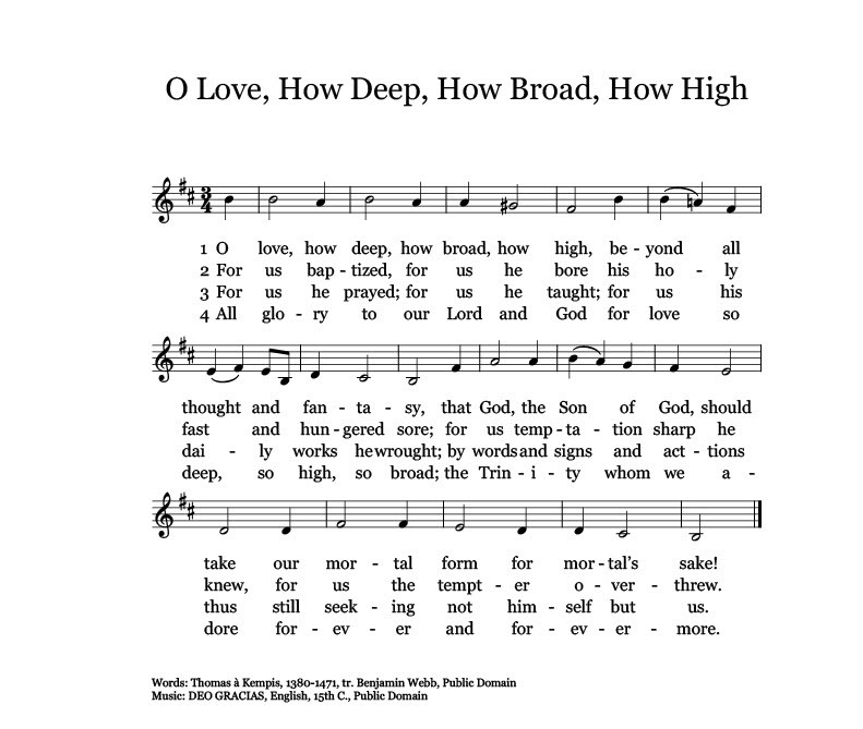 O Love, How Deep st. 1-4.