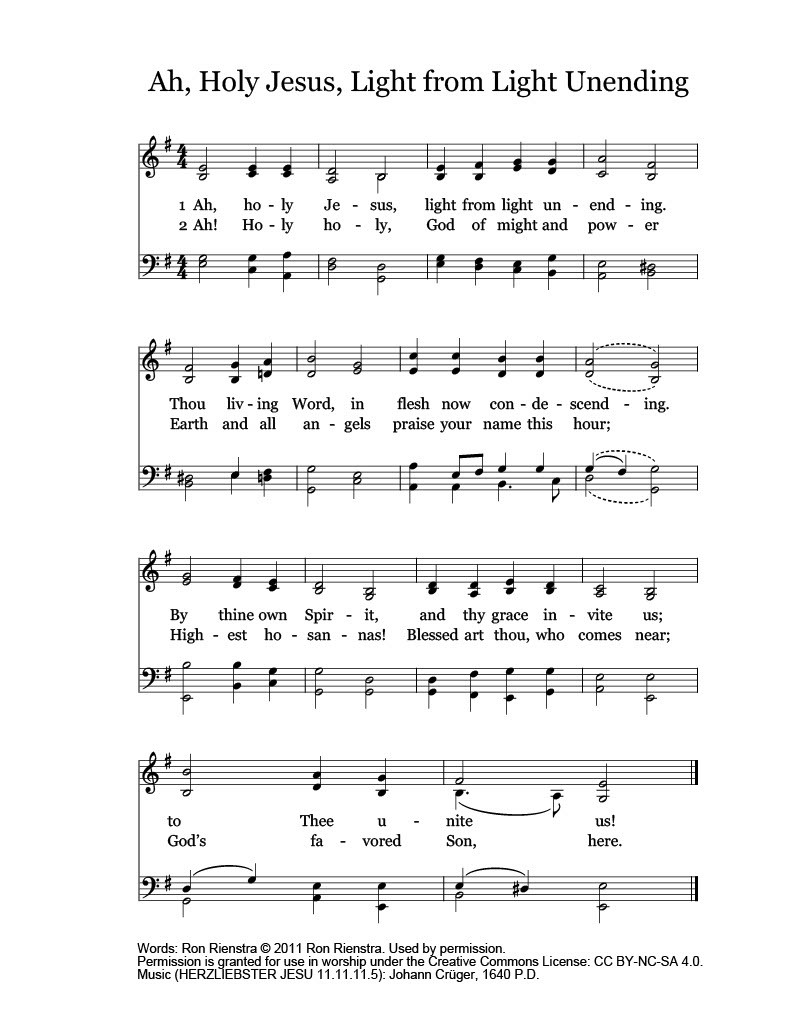 Ah, Holy Jesus, Light from Light Unending.jpg