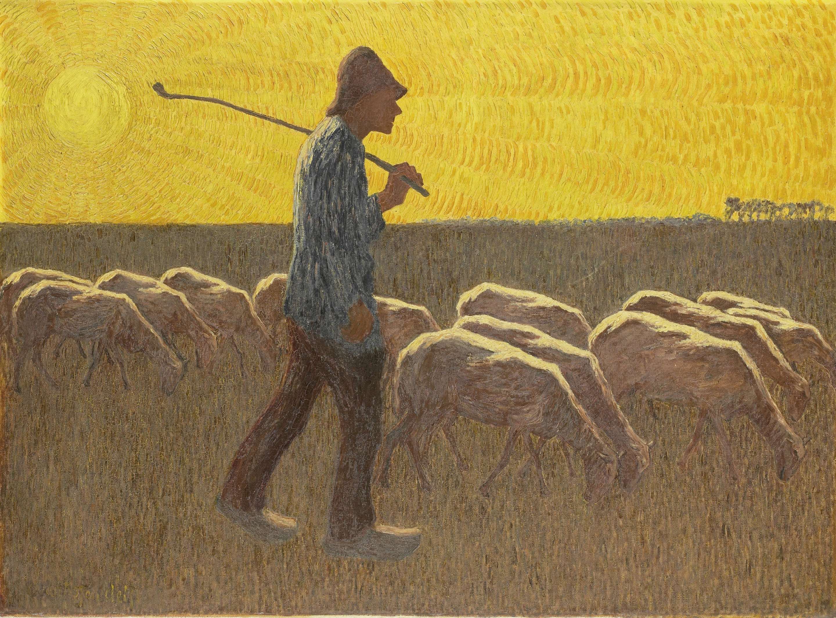 Shepherd with Sheep