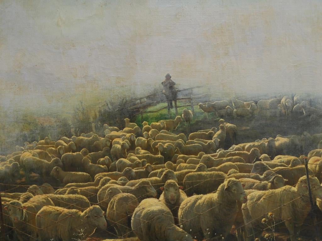 Painting_of_sheep_by_Herman_Johannes_van_der_Weele_(1852-1930)