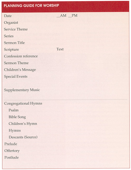 Planning Guide for Worship