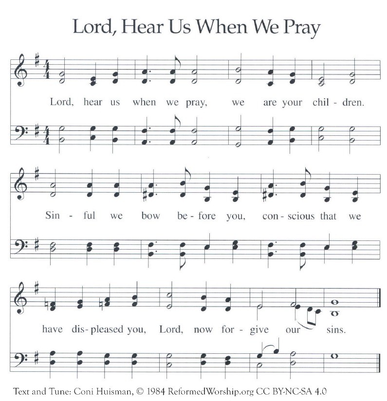 Lord Hear Us When We Pray Music