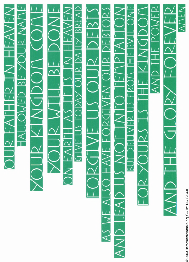 Lord's Prayer Green Vertical