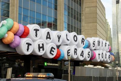 Sign advertising Taylor Swift Eras Tour