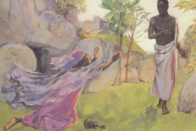 Mary Falls at Jesus' Feet