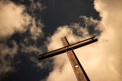 Cross against sky