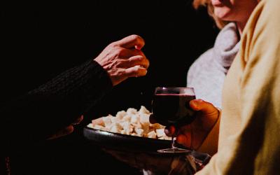 Communion being served