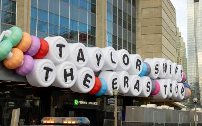 Sign advertising Taylor Swift Eras Tour