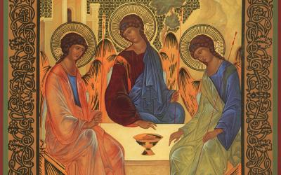 Painting which depicts the Father, Son and Spirit