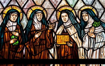 Stained Glass window of saints