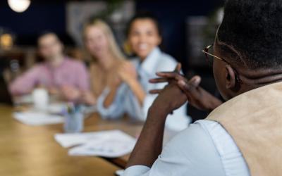 group of people around a table