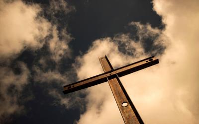 Cross against sky