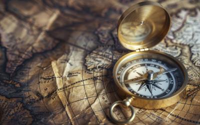compass and map (freepix)