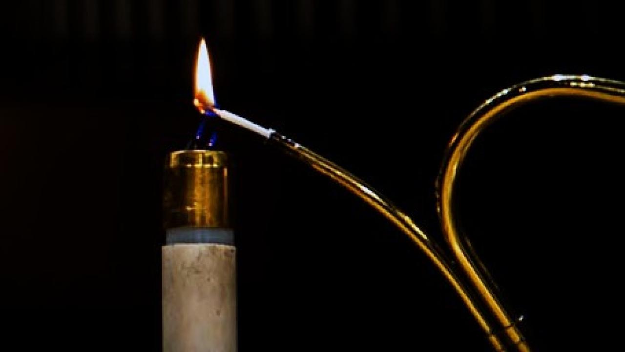 Lighting the Christ candle