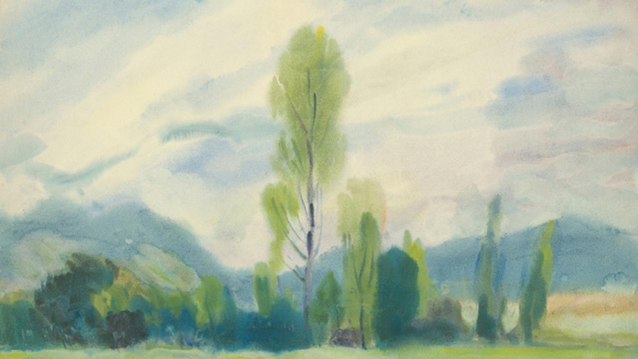 Watercolor tree