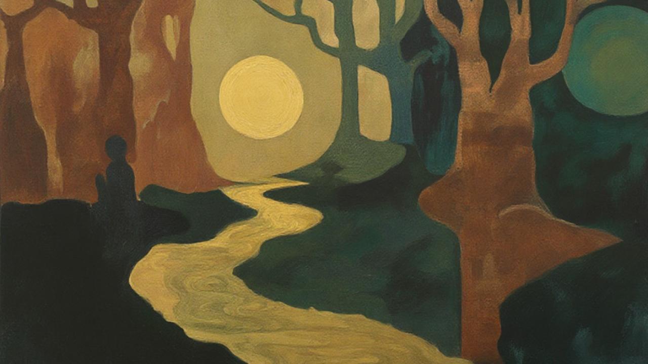 Green forest scene