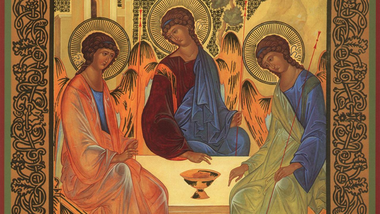 Painting which depicts the Father, Son and Spirit