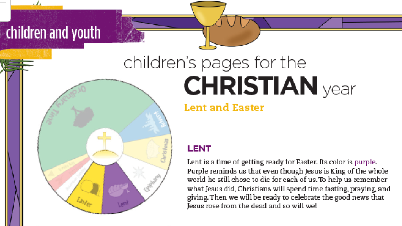 Children's Pages Lent and Easter Header