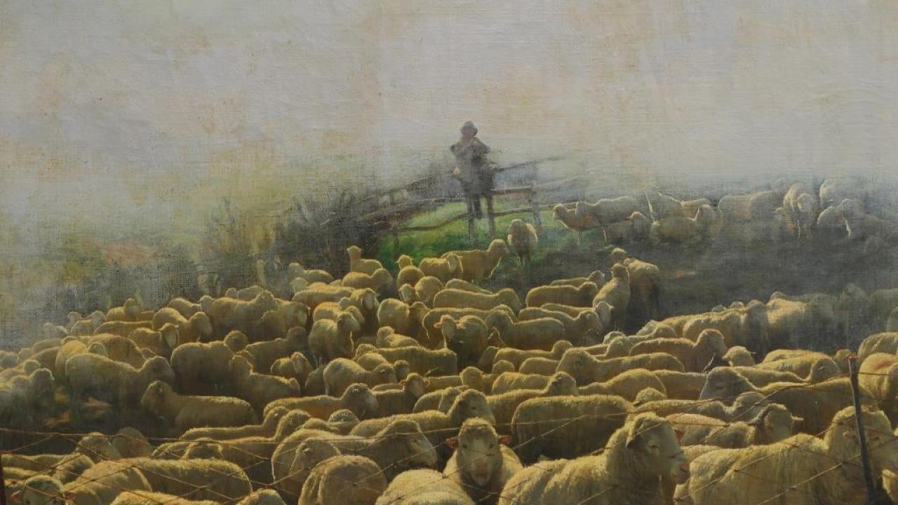 Painting_of_sheep_by_Herman_Johannes_van_der_Weele_(1852-1930)