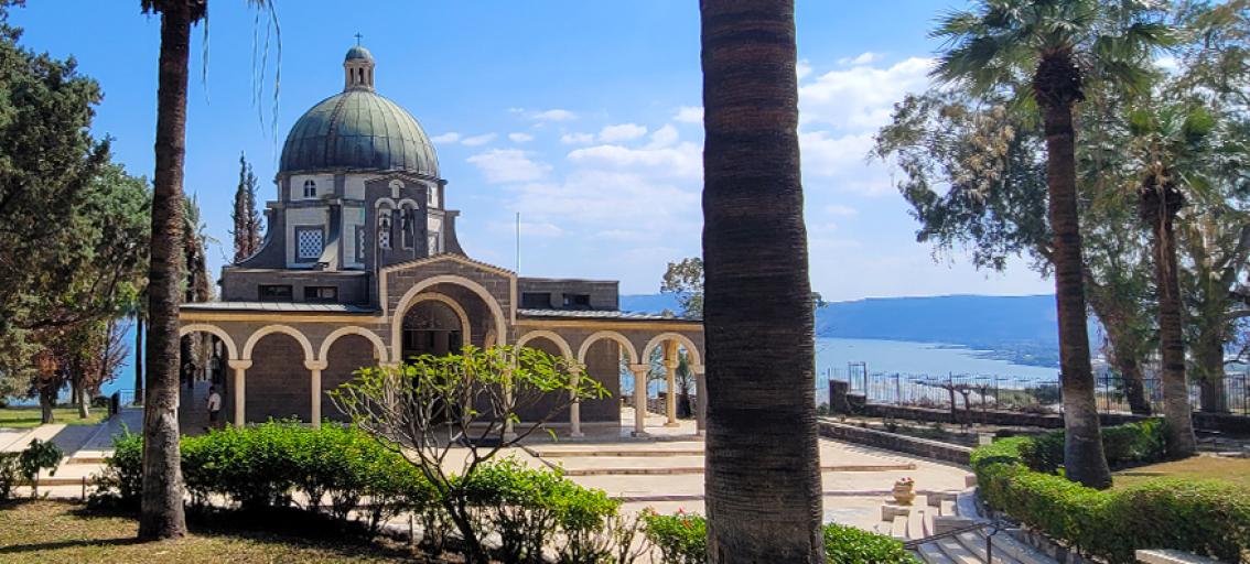 Church of the Beatitudes, the traditional side of Jesus’ Sermon on the Mount 