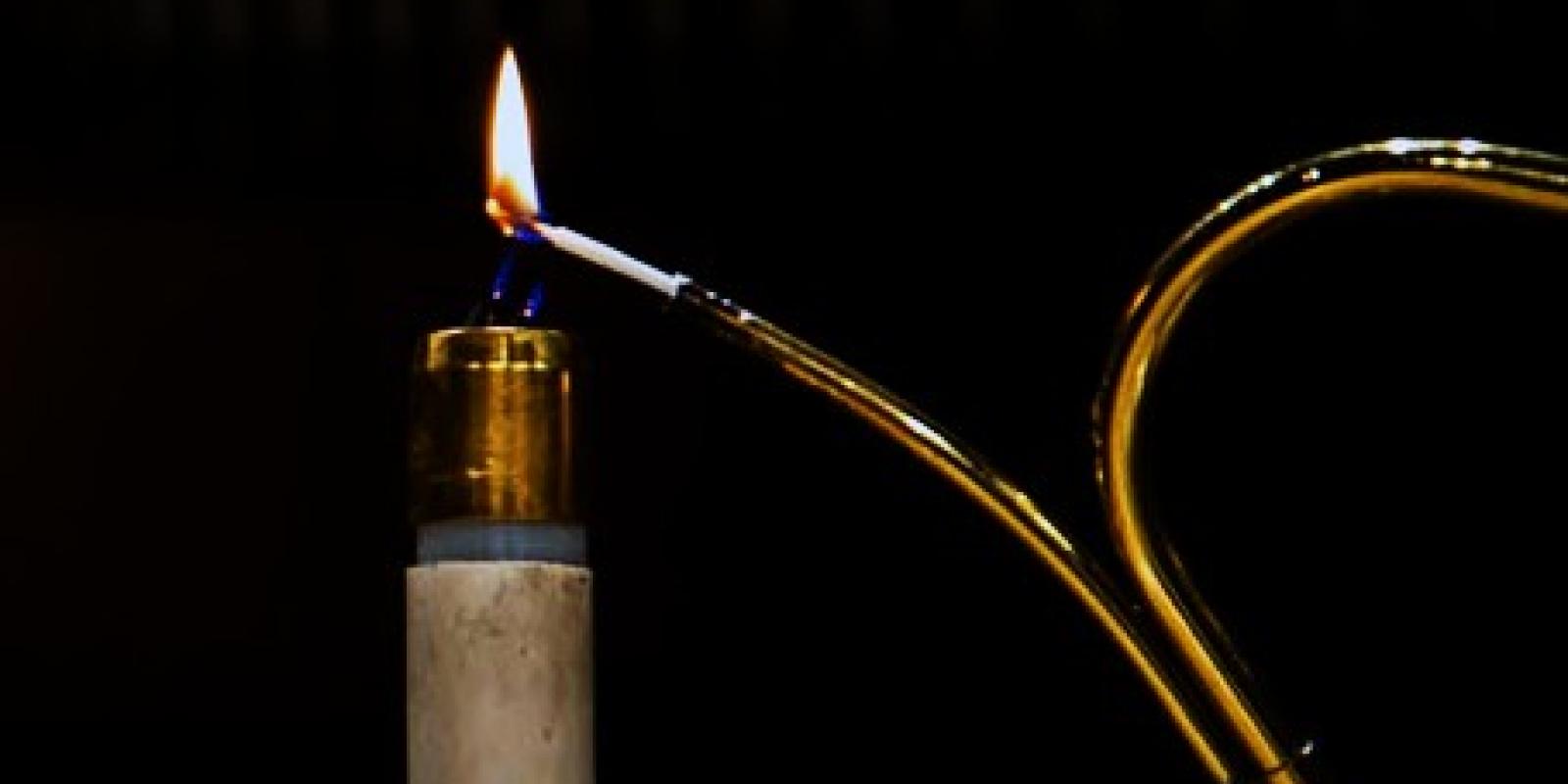 Lighting the Christ candle