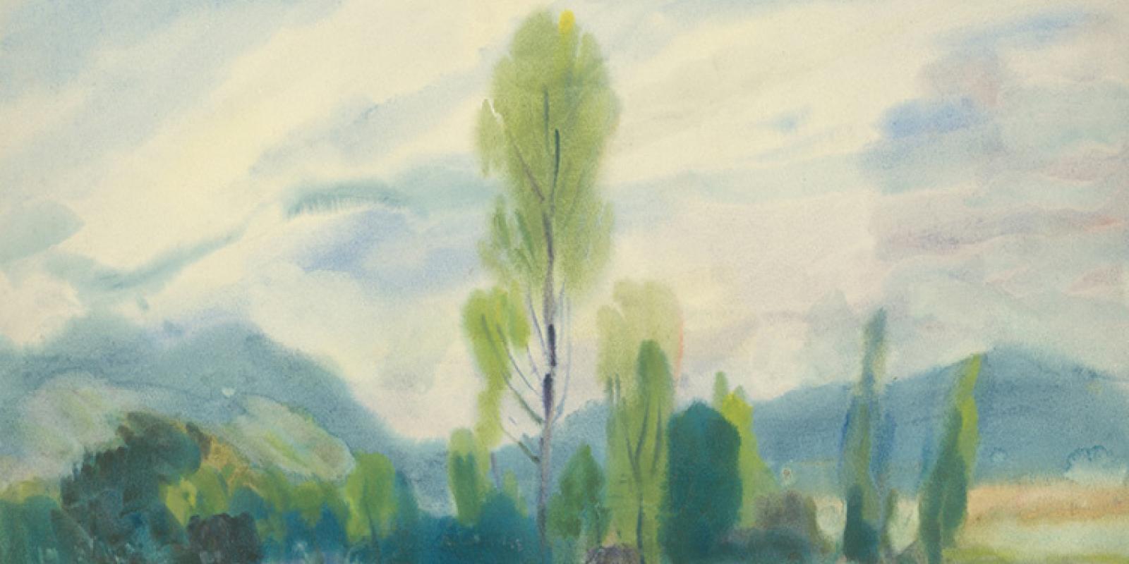 Watercolor tree