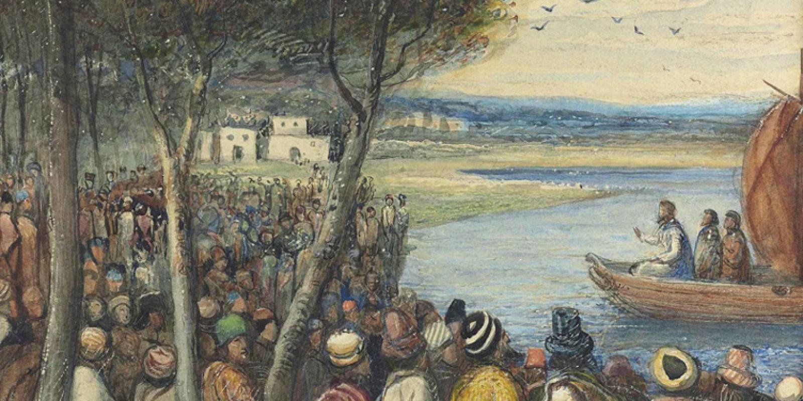 Jesus preaches on discipleship 