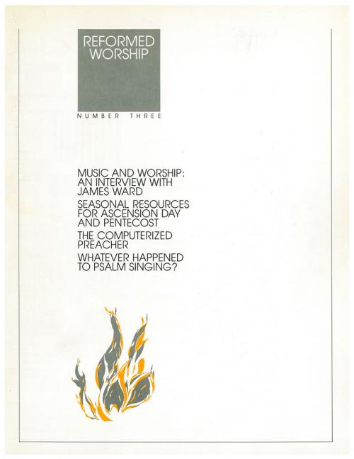 Reformed Worship issue cover