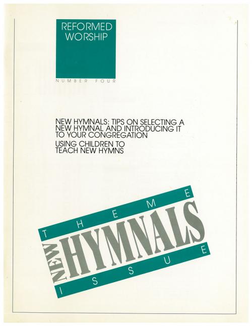 Reformed Worship issue cover