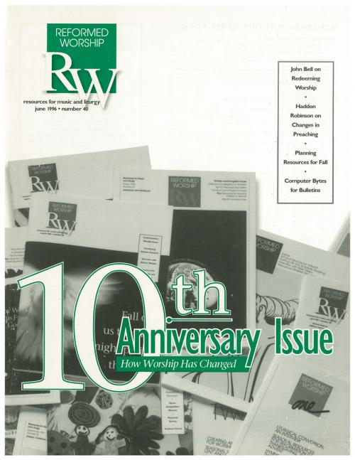 Reformed Worship issue cover