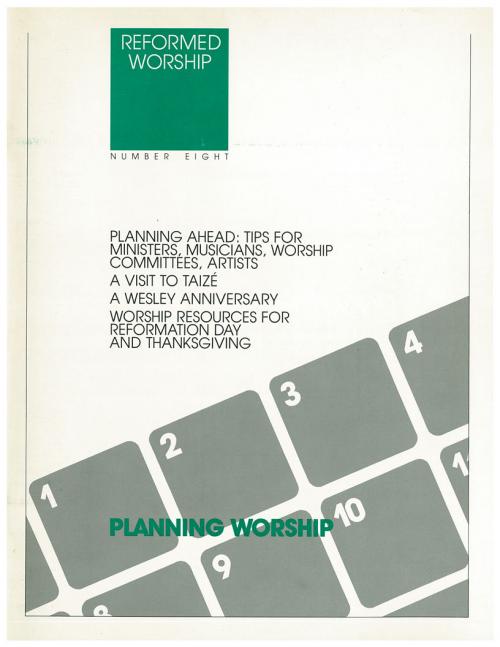 Reformed Worship issue cover